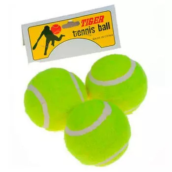 Мяч теннисный 3шт тигр 602 т6759