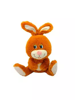 Мягкая игрушка зайка бежевый 20см озвученный