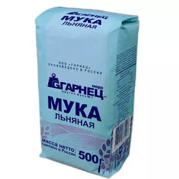 Мука гарнец 500 г льняная