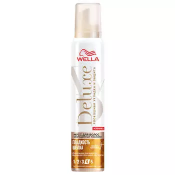 Мусс для волос велла делюкс ойл 200мл гладкость шелка