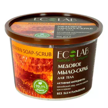 Мыло-скраб д/тела эколаб 450мл медовое
