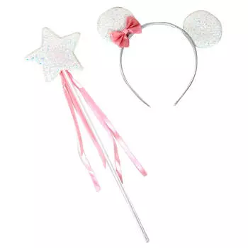 Набор аксессуаров Там-Там ободок ушки мышки+палочка блестки 148