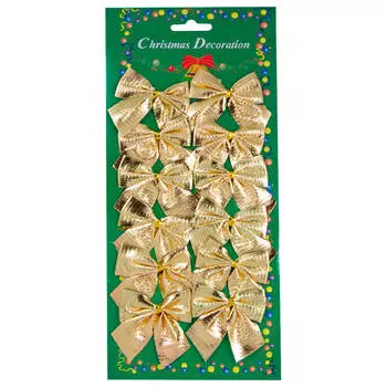 Набор бантов 12шт 6*5смзолотой wd17627