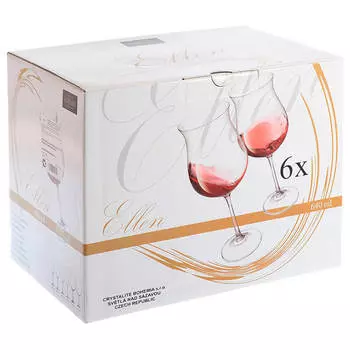 Набор бокалов для вина 640мл 6шт Crystalite Bohemia Safia 18211