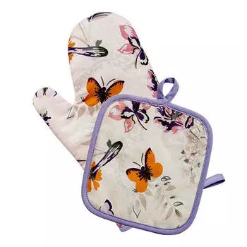 Набор д/кухни домвелл 2пр прихватка+рукавица париж рогожка 222319