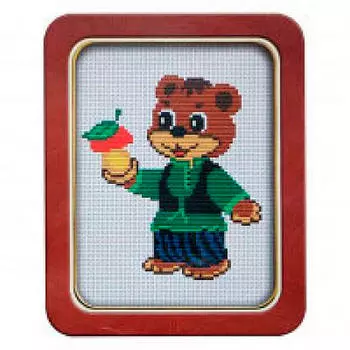 Набор д/вышивания лутарс 10*18см мишутка о14