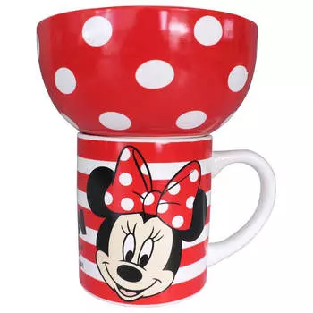 Набор детской посуды 2пр Disney минни кружка 200мл+миска 300мл п/у