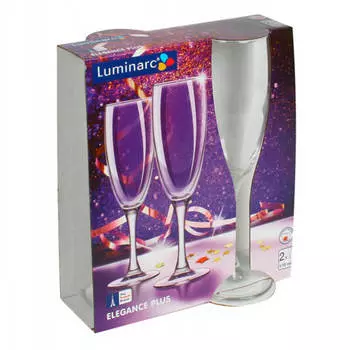 Набор фужеров д/шампанского элеганс плюс 170мл 2шт l8494