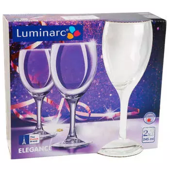 Набор фужеров д/вина элеганс 2шт 245мл l7756