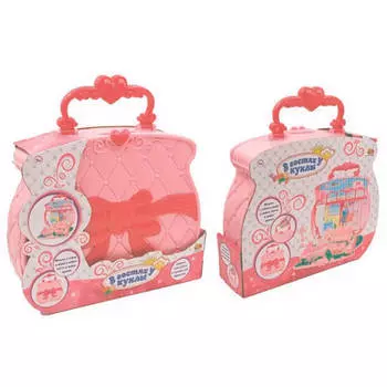 Набор игровой абтойс в гостях у куклы домик-сумка с аксессуарами pt-01107