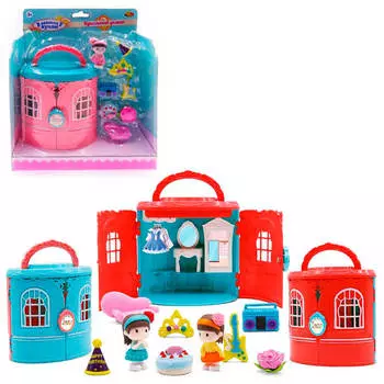 Набор игровой абтойс в гостях у куклы домик-трансформер и кукла с аксессуарами pt-01466
