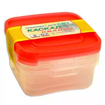 Набор контейнеров 0,7л 3шт Полимербыт каскад 4364001