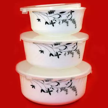 Набор контейнеров 3шт Torix Верона стеклокерамика 1009069