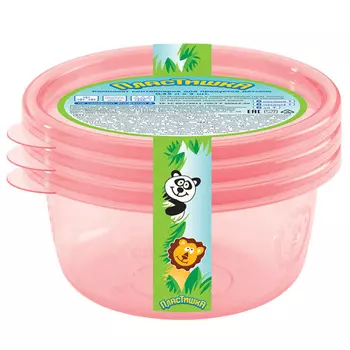 Набор контейнеров для продуктов 0,25л 3шт Бытпласт 4313717