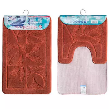 Набор ковриков д/ванной шахинтекс эко 45*71+45*43 кирпичный 51