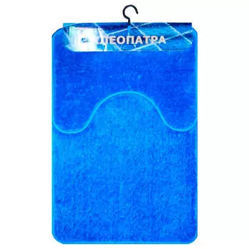 Набор ковриков для ванной Клеопатра 50*80+50*40см микрофайбер голубой