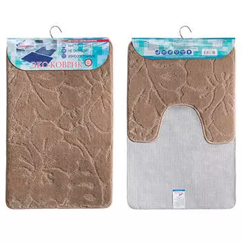 Набор ковриков для ванной Shahintex ЭКО 45х71+45х43см бисквитный 7