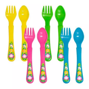 Набор ложечка и вилочка курносики сафари +4 17431