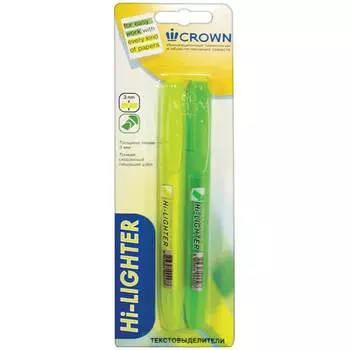 Набор маркеров 2 шт желтый/зеленый европодвес