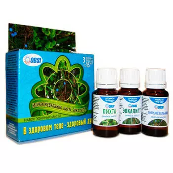Набор масел эфирных OBSI в здоровом теле здоровый дух можжжевельник+пихта+эвкалипт бс-21