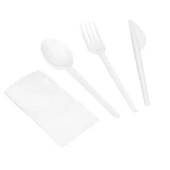 Набор одноразовый 5пр вилка+ложка+нож+салфетка 2шт