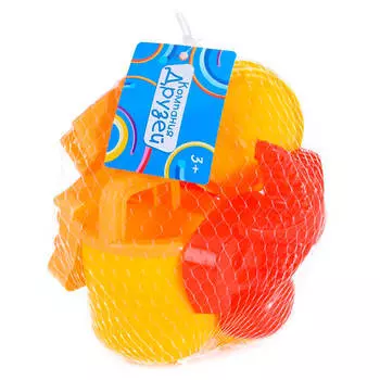 Набор песочный компания друзей №90 лопатка/грабли/воронка/сито 16.5 см/лейка 0.2 л красный