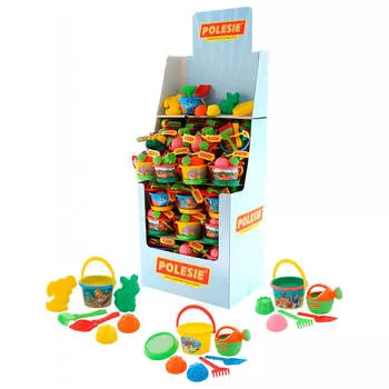 Набор песочный Полесье №55 дисплей 57шт 51264