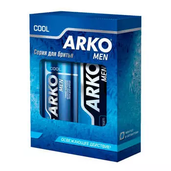 Набор подарочный арко кул пена д/бритья + бальзам п/бритья