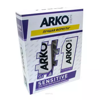Набор подарочный арко сенситив пена д/бритья + крем п/бритья