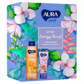 Набор подарочный Aura Beauty Energy гель для душа 250мл+крем д/рук 75мл