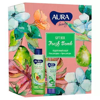 Набор подарочный Aura Beauty Fresh гель для душа 250мл+крем д/рук 75мл