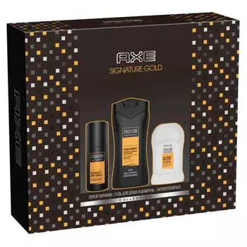 Набор подарочный акс голд спрей-парфюм 100мл + гель д/душа и шампунь 250мл + антиперсп