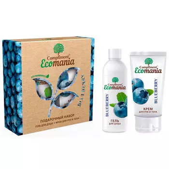 Набор подарочный Compliment Ecomania ежевика гель для душа 250мл+крем для рук и тела 200мл