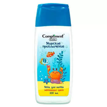 Набор подарочный Compliment Морское приключение для детей пена для ванны 200мл+шампунь 200мл+соль ши