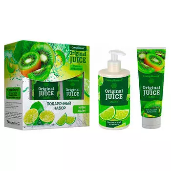Набор подарочный Compliment оригинал киви-лайм жидкое мыло 320мл+бальзам для рук 100мл
