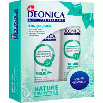 Набор подарочный Deonica натур протекшион дезодорант + гель для душа