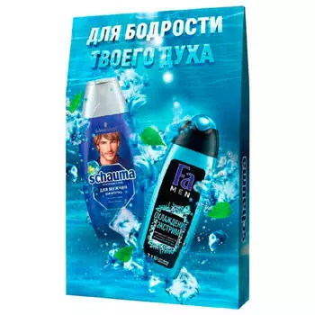 Набор подарочный Fa men гель для душа охлаждение экстрим+шампунь Schauma men с хмелем