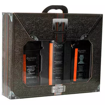 Набор подарочный кливен чемодан гель д/душа 250мл + пена д/бритья 200мл + крем п/брить