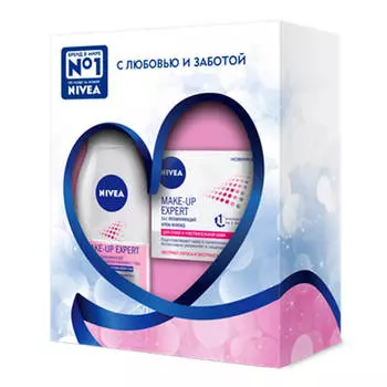 Набор подарочный нивея мейк ап эксперт крем д/лица + средство д/снятия макияжа