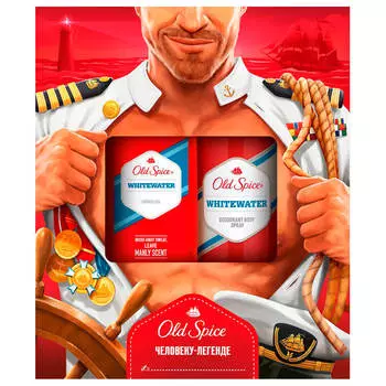 Набор подарочный олд спайс вайтвотер дезодорант спрей+гель д/душа