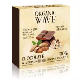 Набор подарочный органик вейв шоколад и миндаль гель для душа 250 мл+крем для рук и тела 200 мл