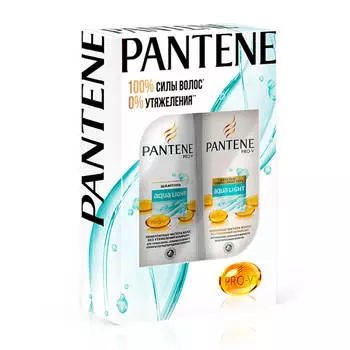 Набор подарочный пантин аква лайт шампунь + бальзам