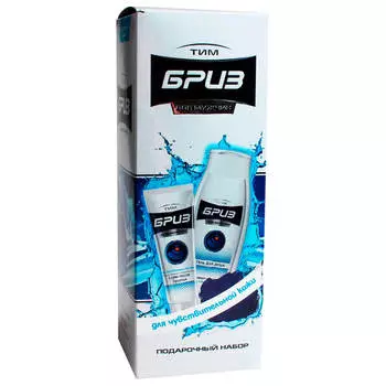 Набор подарочный ТИМБРИЗ гель для душа 300мл + крем после бритья 80мл для чувствительной кожи