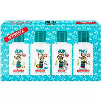 Набор подарочный викинг шампунь + шампунь-гель + гель-пена + средство д/купания