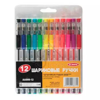 Набор ручек шариковых 12цв беифа