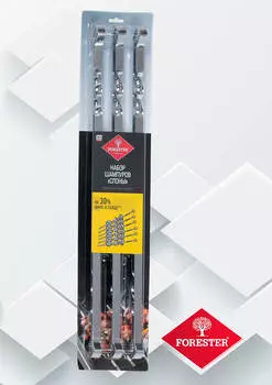 Набор шампуров Forester 6 шт в блистере 55см