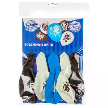 Набор шаров Страна карнавалия 5шт пиратское ассорти пастель 4012389