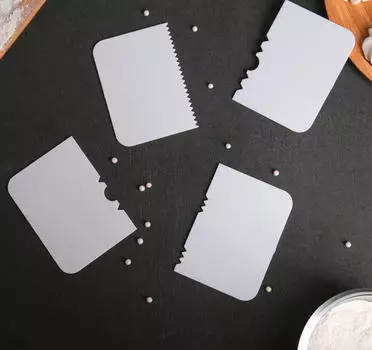 Набор шпателей кондитерских 4шт Доляна 10,8*7,6см 2675698