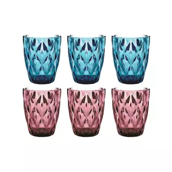 Набор стаканов 240 мл 6 шт Unigood микс стекло