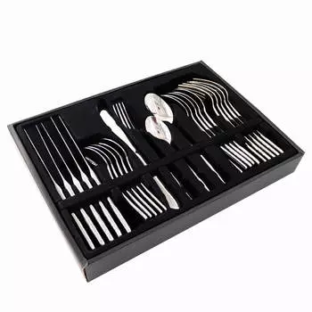 Набор столовых приборов 24пр Европа черная упаковка